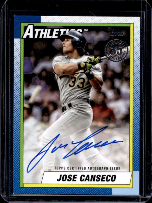 Jose Canseco 2025 Topps #90B2-JC 1990 Baseball Autographs (Series 2) RAW