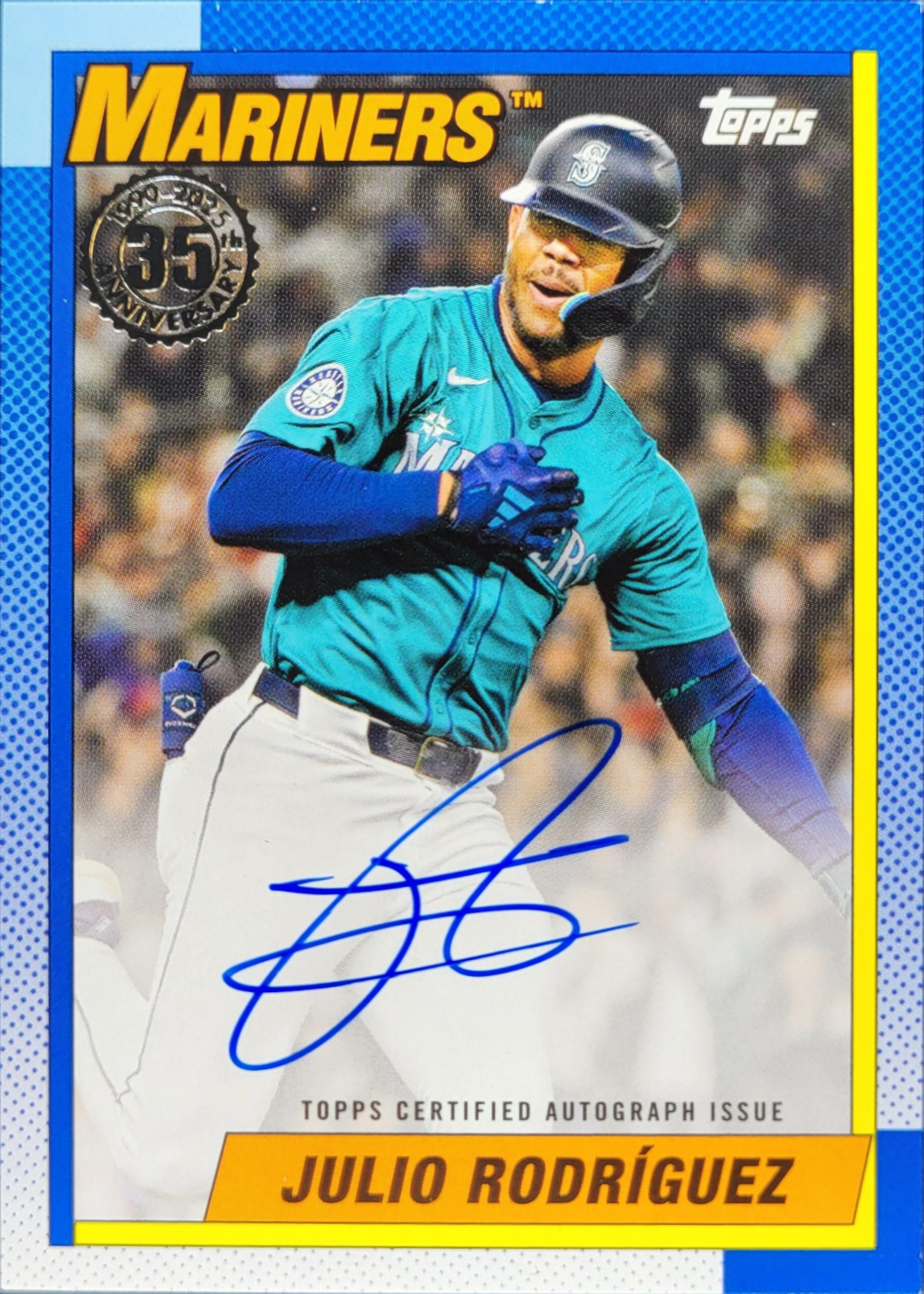 Julio Rodriguez 2025 Topps #90AU-JR 1990 Baseball Autographs