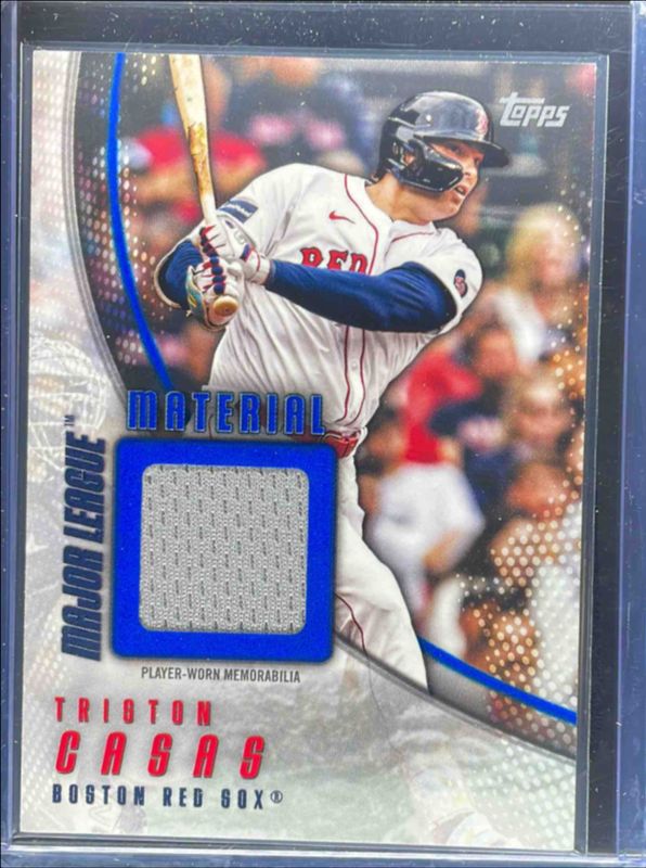 Triston Casas 2025 Topps #MLM2-TC Major League Material Relics (Series 2) - Blue /150 RAW