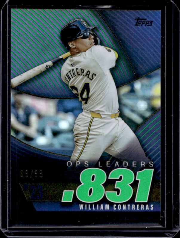 William Contreras 2025 Topps #OPS-23 OPS Best - Green Foil /99 RAW