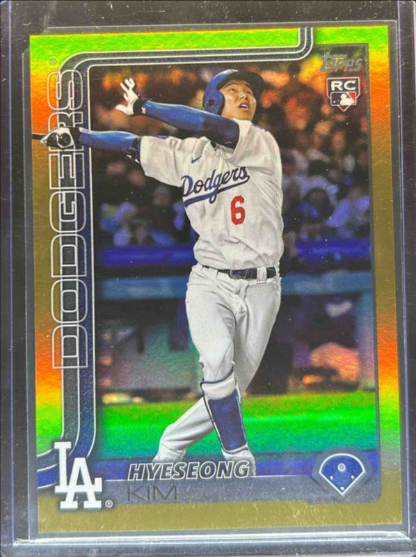 Hyeseong Kim 2025 Topps #573 Gold Rainbow /50 Rookie RAW