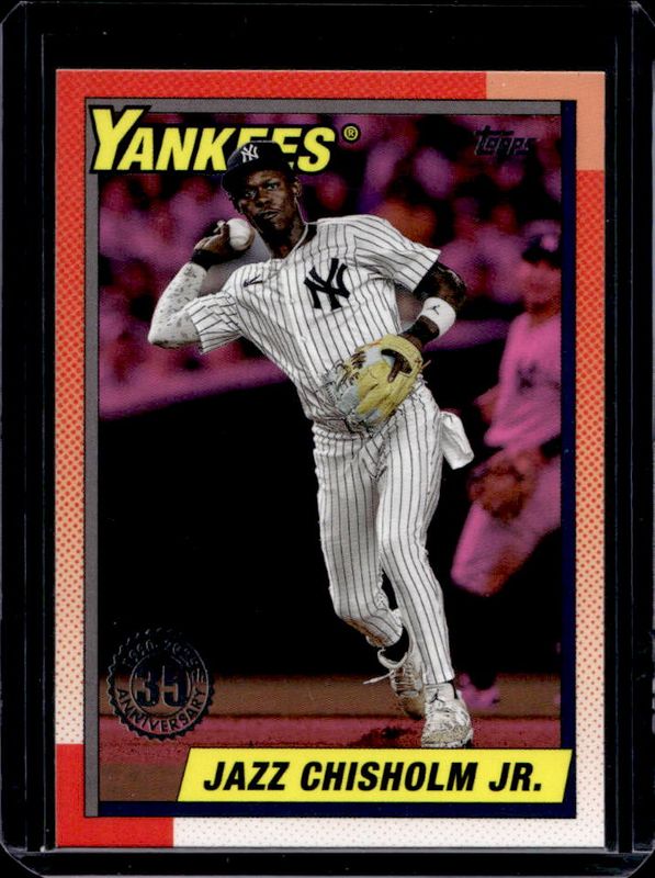 Jazz Chisholm Jr. 2025 Topps #T90-99 1990 Topps Baseball - Pink RAW