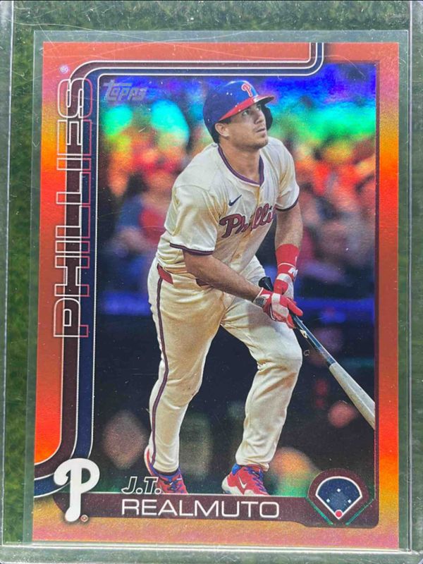 JT Realmuto 2025 Topps #625 Orange Holo Foil /25 RAW