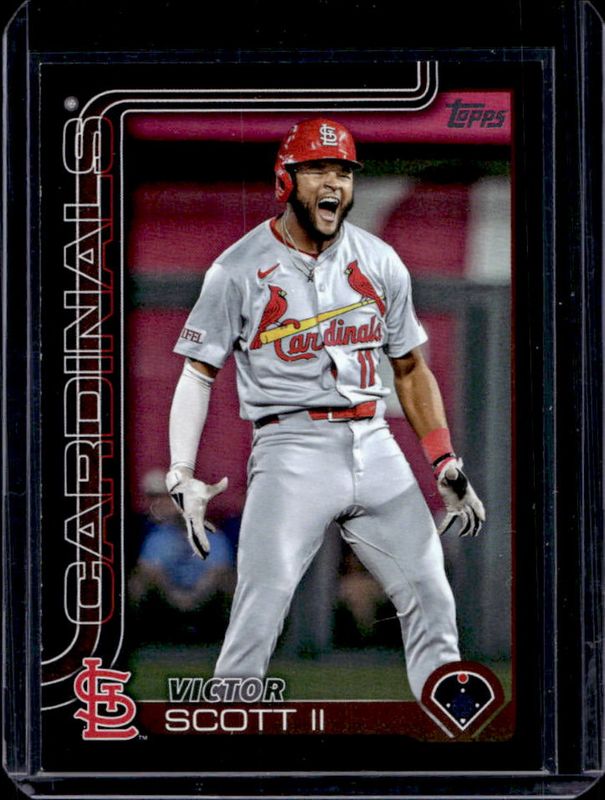Victor Scott II 2025 Topps #551 Black /74 RAW