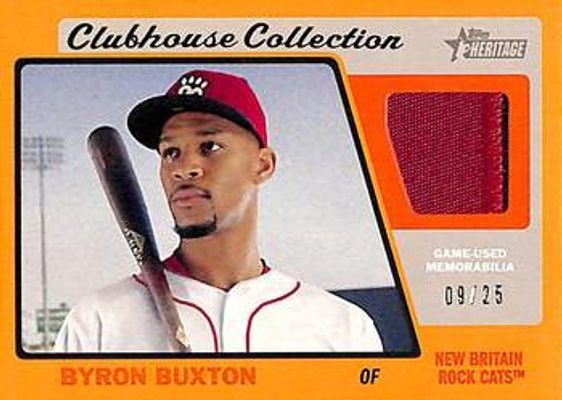 2015 Topps Heritage Minor League #CCR-BB Clubhouse Collection Relics - Orange /25