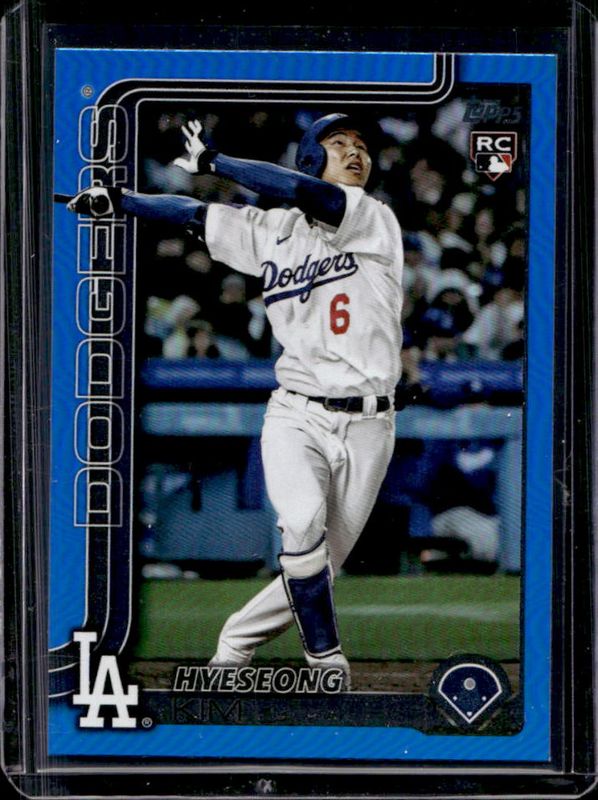Hyeseong Kim 2025 Topps #573 Blue Rainbow /150 Rookie RAW