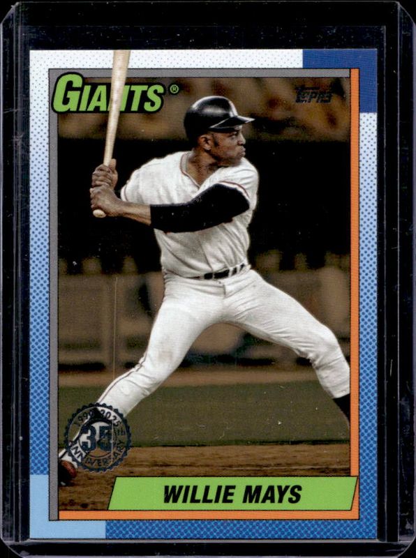 Willie Mays 2025 Topps #T90-96 1990 Topps Baseball - Gold /50 RAW
