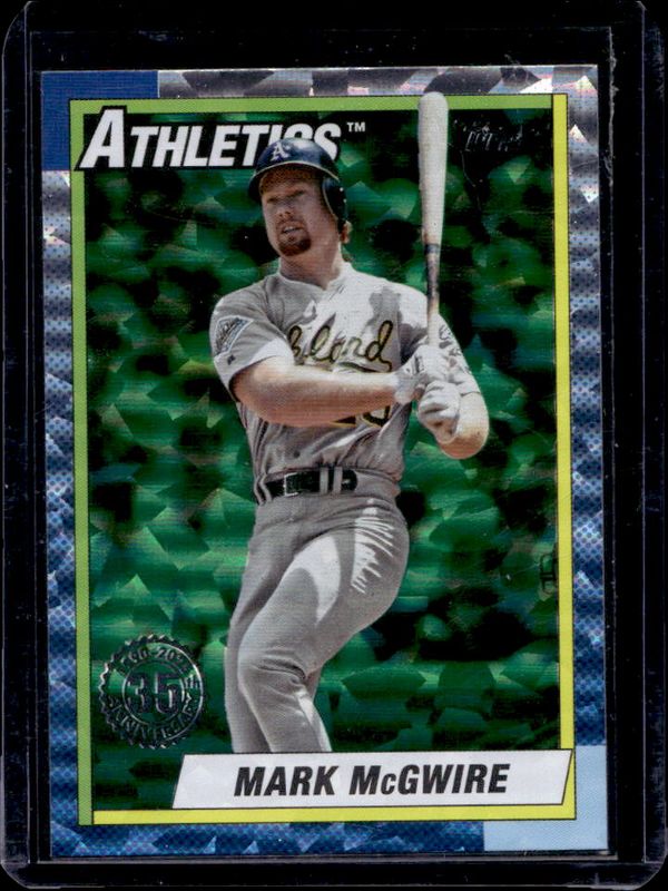 Mark McGwire 2025 Topps #T90-66 1990 Topps Baseball - Green Crackle Foilboard /99 RAW