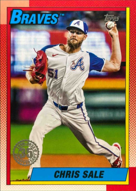 Chris Sale 2025 Topps #90B2-4 1990 Topps Baseball RAW