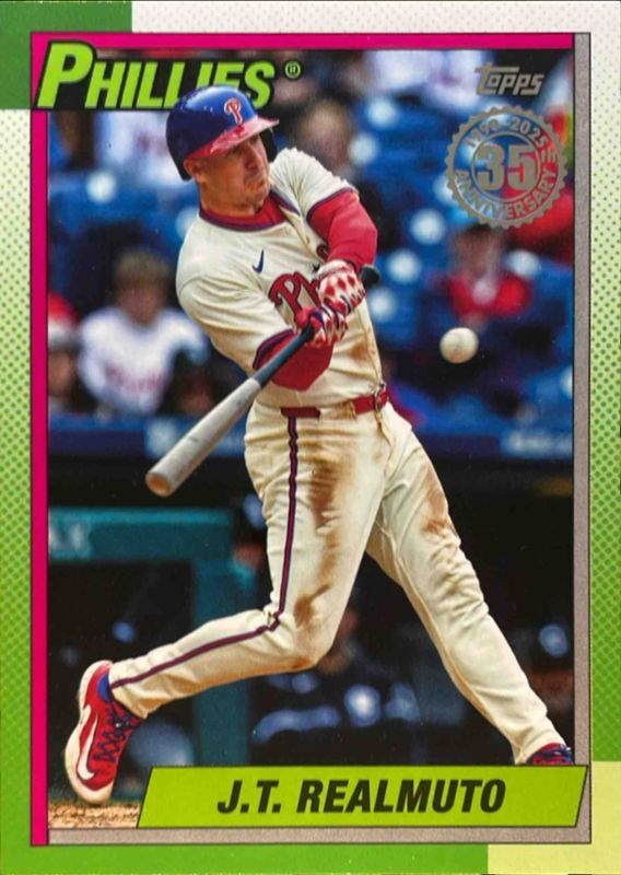 JT Realmuto 2025 Topps #90B2-15 1990 Topps Baseball RAW