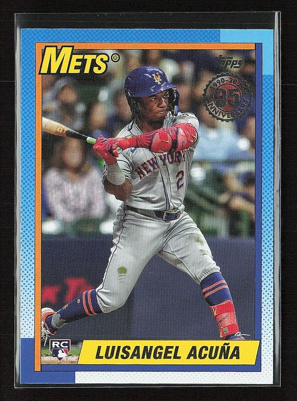 Luisangel Acuna 2025 Topps #90B2-22 1990 Topps Baseball Rookie RAW