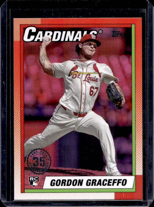 Gordon Graceffo 2025 Topps #T90-58 1990 Topps Baseball - Pink Rookie RAW