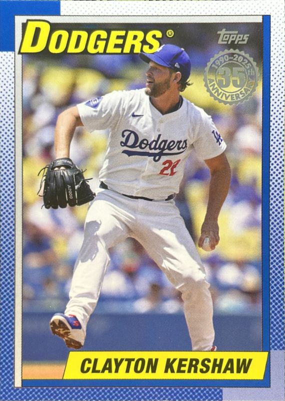 Clayton Kershaw 2025 Topps #T90-61 1990 Topps Baseball RAW