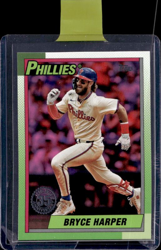 Bryce Harper 2025 Topps #T90-15 1990 Topps Baseball - Pink RAW