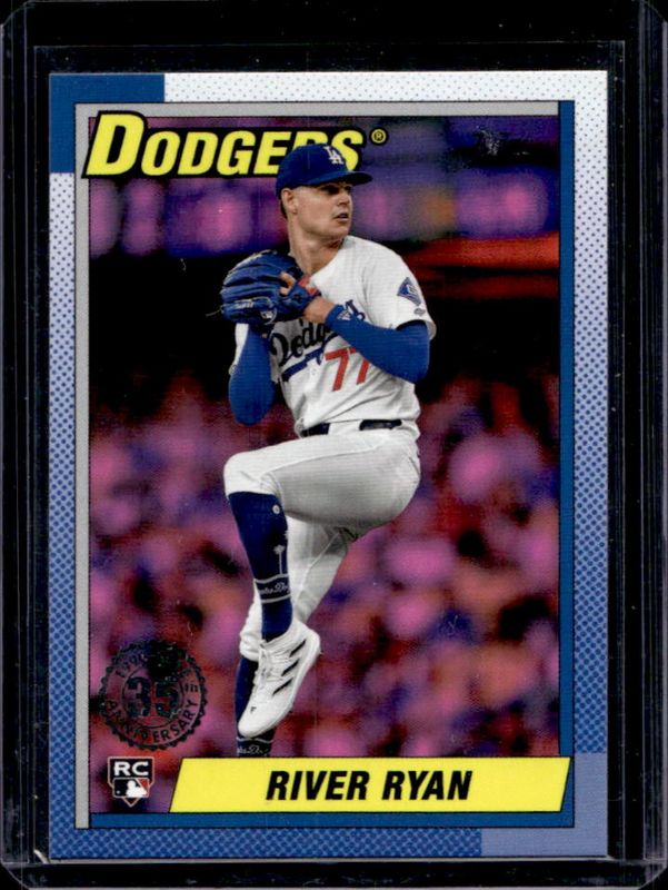 River Ryan 2025 Topps #T90-49 1990 Topps Baseball - Pink Rookie RAW