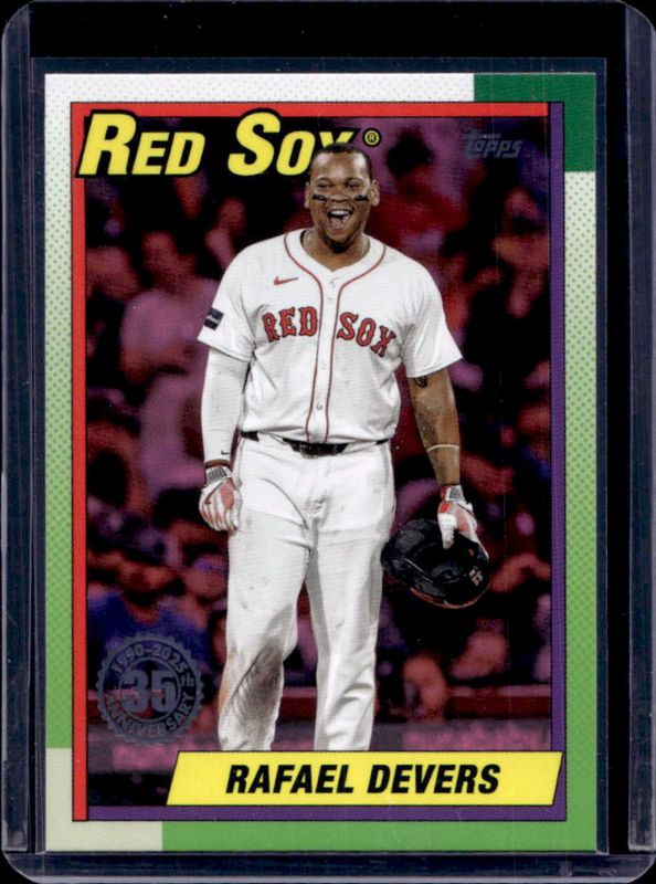 Rafael Devers 2025 Topps #T90-90 1990 Topps Baseball - Pink RAW