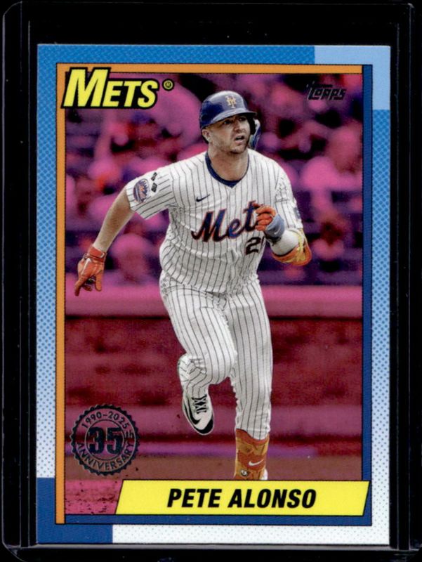 Pete Alonso 2025 Topps #T90-30 1990 Topps Baseball - Pink RAW