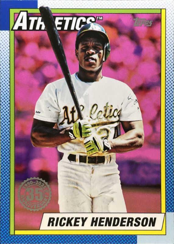 Rickey Henderson 2025 Topps #T90-46 1990 Topps Baseball - Pink RAW