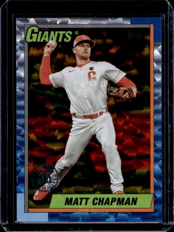 Matt Chapman 2025 Topps #T90-86 1990 Topps Baseball - Gold Crackle Foilboard /50 RAW
