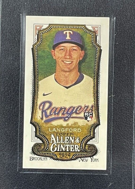 Wyatt Langford 2024 Topps Allen & Ginter #278 Brooklyn Back Mini /25 Rookie RAW