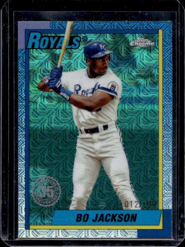 Bo Jackson 2025 Topps #T90C-92 1990 Baseball Chrome Silver Pack - Aqua Refractor /199 RAW