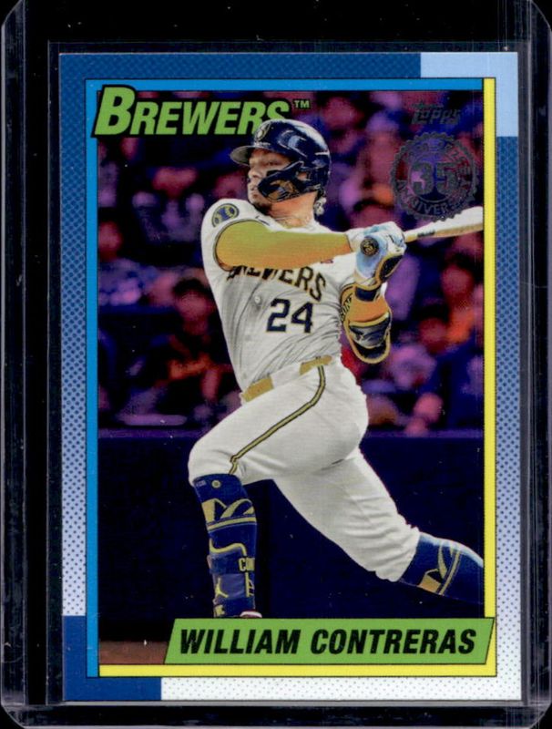 William Contreras 2025 Topps #90B2-17 1990 Topps Baseball - Pink RAW