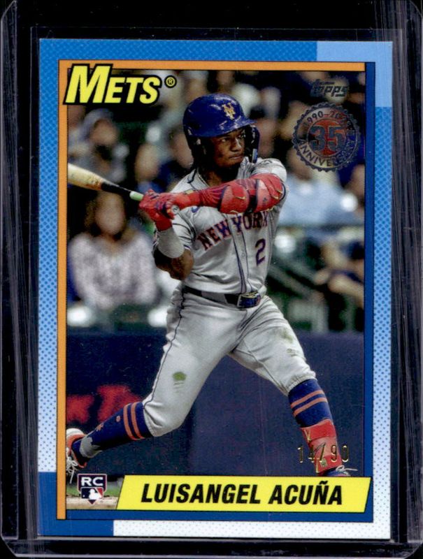 Luisangel Acuna 2025 Topps #90B2-22 1990 Topps Baseball - The Real One /90 Rookie RAW