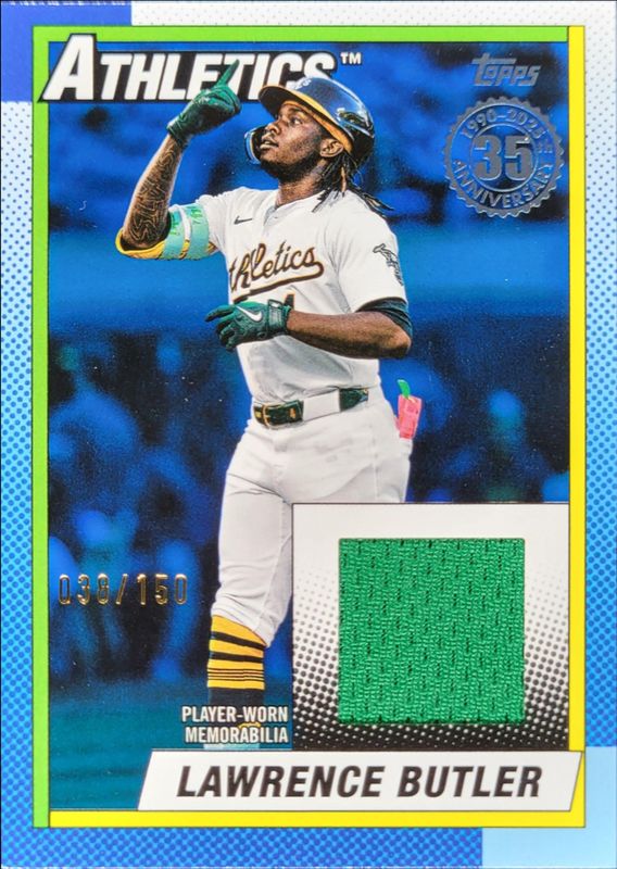 Lawrence Butler 2025 Topps #90R2-LB 1990 Baseball Relics (Series Two) - Blue /150 RAW