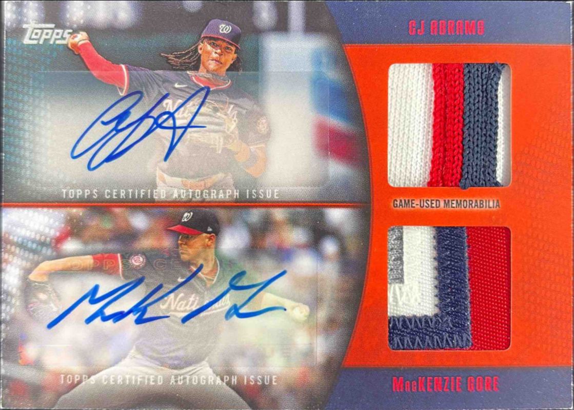 2025 Topps #MLMDA2-AG Major League Material Dual Autographs (Series Two) - Orange /25