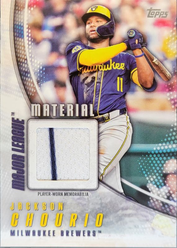 Jackson Chourio 2025 Topps #MLM-JC Major League Material Relics RAW