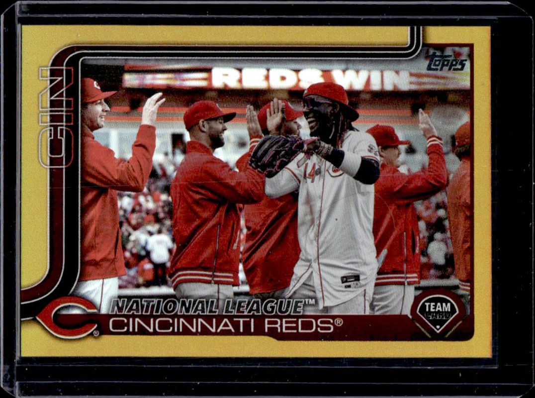 Cincinnati Reds 2025 Topps #99 Gold Holo Foil /50 RAW