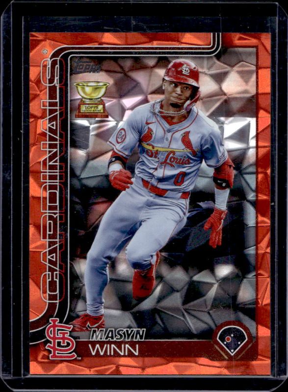Masyn Winn 2025 Topps #22 Orange Diamante Foil /25 RAW