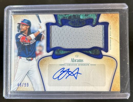2026 Topps Tier One #AT1JR-CA Autographed Tier One Jumbo Relic - Blue Foil /99