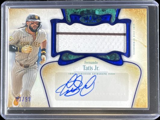 2026 Topps Tier One #AT1JR-FT Autographed Tier One Jumbo Relic - Blue Foil /99