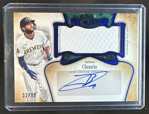 2026 Topps Tier One #AT1JR-JCH Autographed Tier One Jumbo Relic - Blue Foil /99