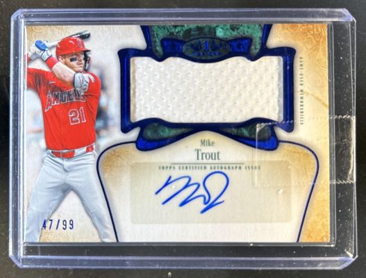 2026 Topps Tier One #AT1JR-MT Autographed Tier One Jumbo Relic - Blue Foil /99