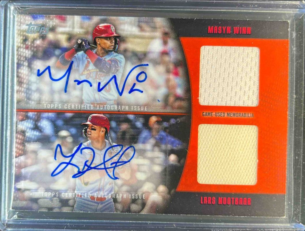 2025 Topps #MLMDA2-WN Major League Material Dual Autographs (Series Two) - Orange /25