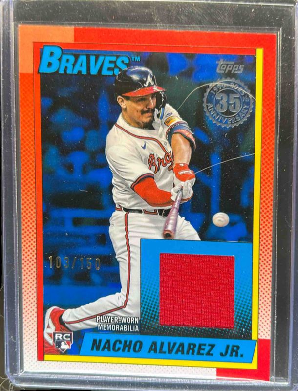 Nacho Alvarez Jr. 2025 Topps #90R2-NA 1990 Baseball Relics (Series Two) - Blue /150 Rookie RAW
