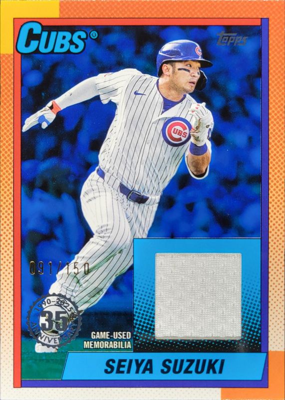 Seiya Suzuki 2025 Topps #90R2-SSU 1990 Baseball Relics (Series Two) - Blue /150 RAW