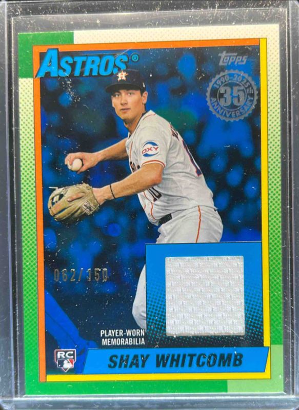 Shay Whitcomb 2025 Topps #90R2-SW 1990 Baseball Relics (Series Two) - Blue /150 Rookie RAW