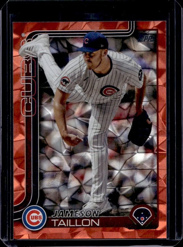 Jameson Taillon 2025 Topps #134 Orange Diamante Foil /25 RAW