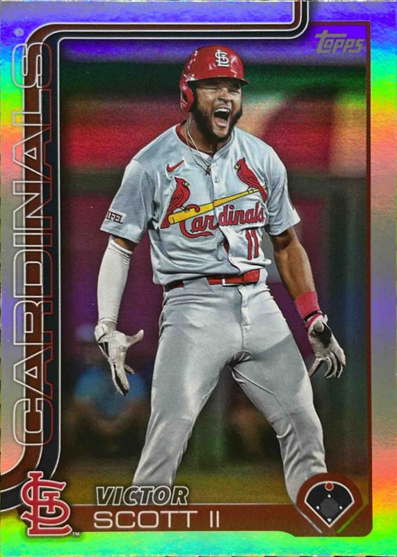 Victor Scott II 2025 Topps #551 Rainbow Foil RAW