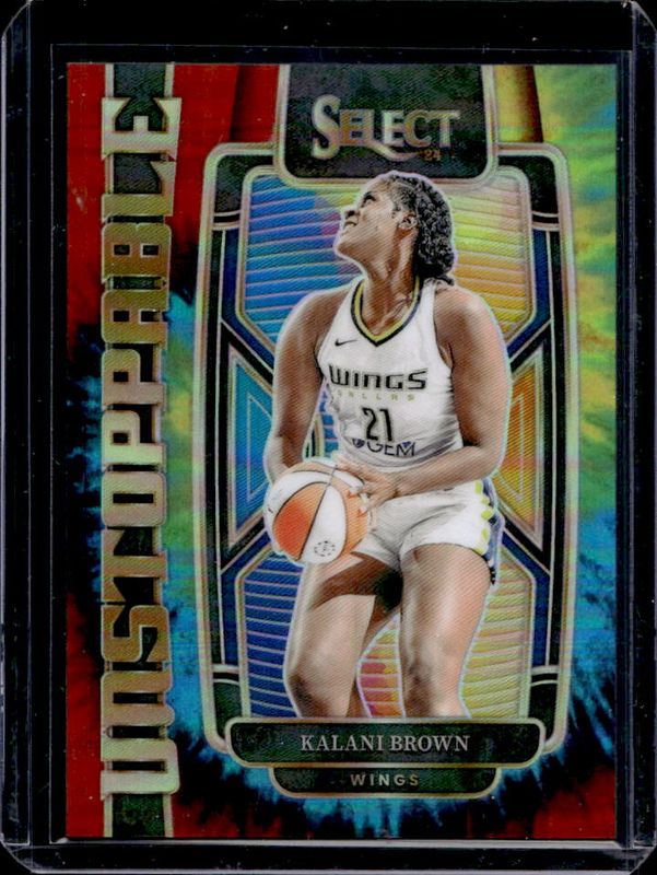 Kalani Brown 2024 Select WNBA #4 Unstoppable Tie-Dye /25 RAW