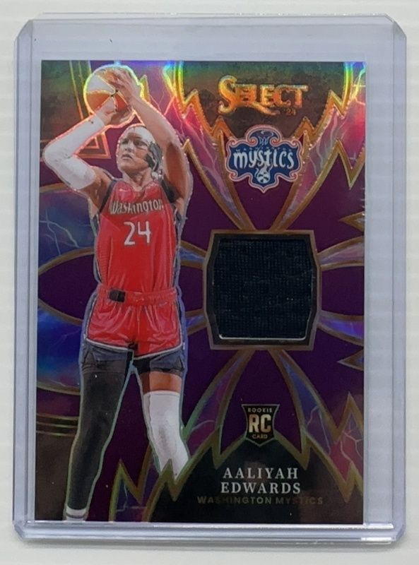 Aaliyah Edwards 2024 Select WNBA #6 Sparks Purple /49 Rookie RAW