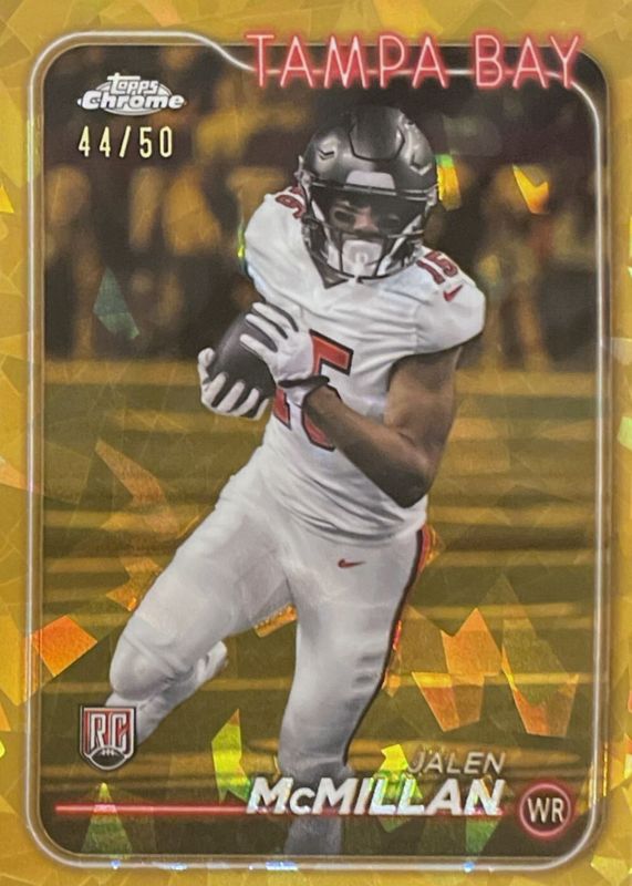 Jalen McMillan 2024 Topps Chrome Sapphire Edition #242 Gold /50 Rookie RAW
