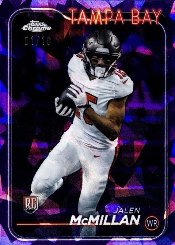 Jalen McMillan 2024 Topps Chrome Sapphire Edition #242 Purple /10 Rookie RAW