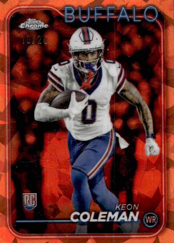 Keon Coleman 2024 Topps Chrome Sapphire Edition #209 Orange /25 Rookie RAW