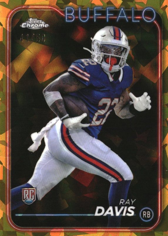 Ray Davis 2024 Topps Chrome Sapphire Edition #253 Gold /50 Rookie RAW