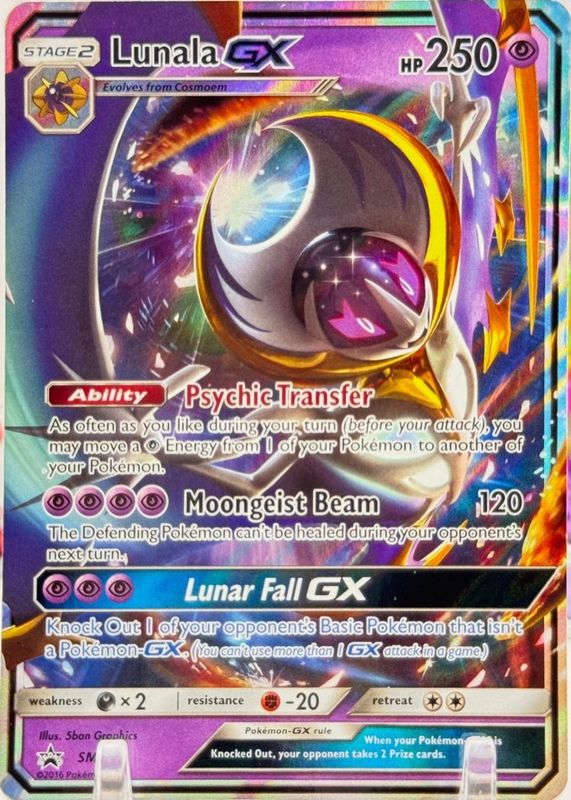 lunala pokemon card gx SM103a Full Art Gold [Colorless][Colorless] Lunala GX Pokemon Cards Price