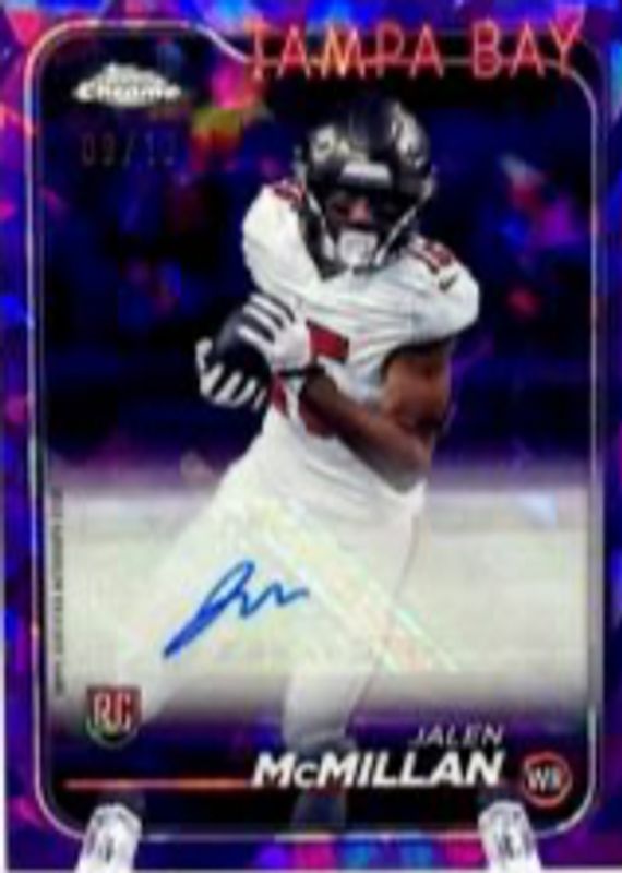 Jalen McMillan 2024 Topps Chrome Sapphire Edition #RA-JM Rookie Autographs - Purple /10 RAW